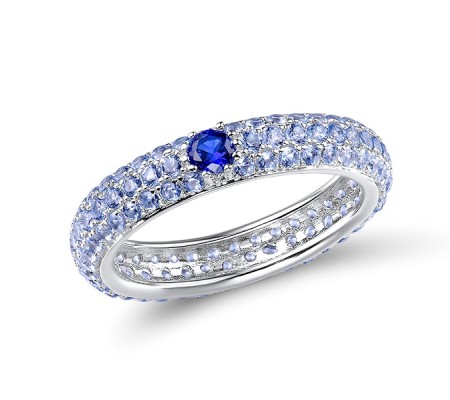 Sterling Silver Ring Blue Spinel (R310104BLNSL925) - US 5