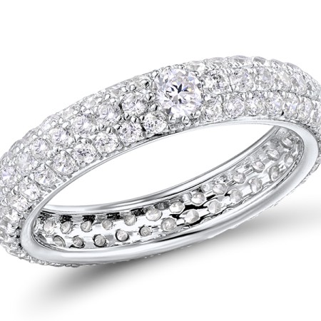 Sterling Silver Ring White Cubic Zirconia (R310104HWCZSL925)