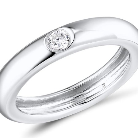 Sterling Silver Ring White Cubic Zirconia (R310106WCZSL925) - US 7.25