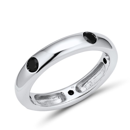 Sterling Silver Ring Black spinel (R310115BSNSL925) - US 5