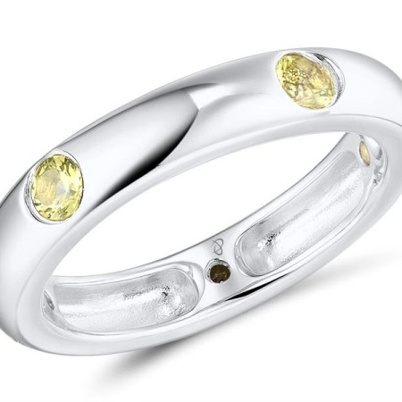 Sterling Silver Ring Green Nano Cubic Zirconia (Per (R310115GNZSL925)