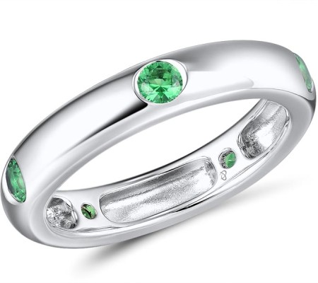 Sterling Silver Ring Green Spinel (R310115GSNSL925) - US 6