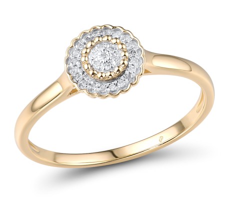 14KYW Ring Diamond （R310136DIA14KYW） - US 6