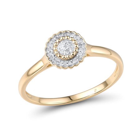 14KYW Ring Diamond （R310136DIA14KYW） - US 6