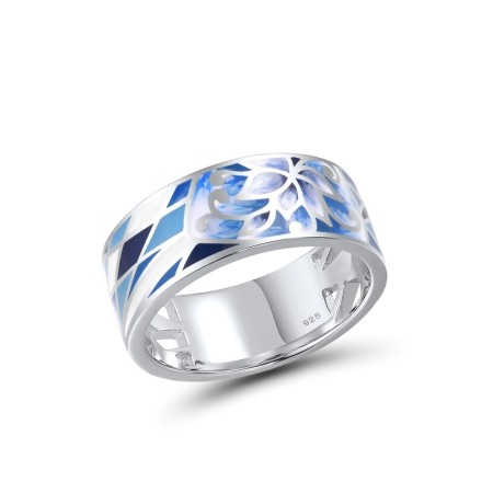 Sterling Silver Ring Enamel (R310143ENA1SL925) - US 6