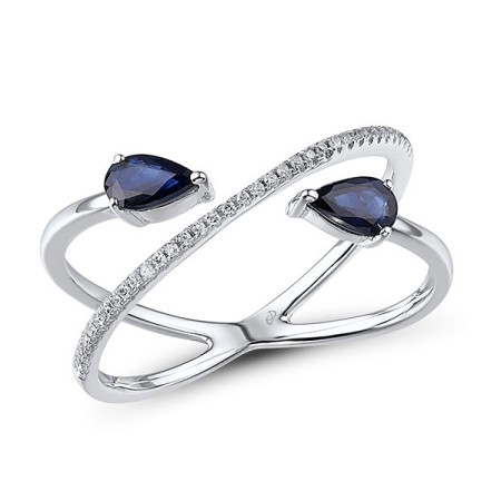 14KW Ring Blue Sapphire,Diamond (R310168ASAP14KW) - US 6