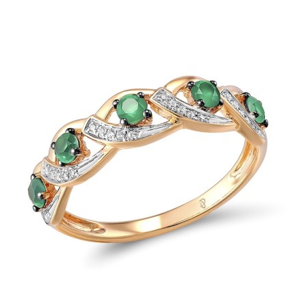 14KRWB Ring Diamond,Emerald (R310191EMR14KRWB) - US 7.25