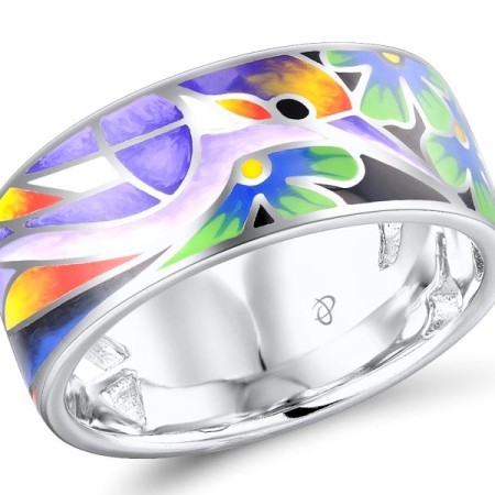 Sterling Silver Ring Enamel (R310315ENASL925) - US 6