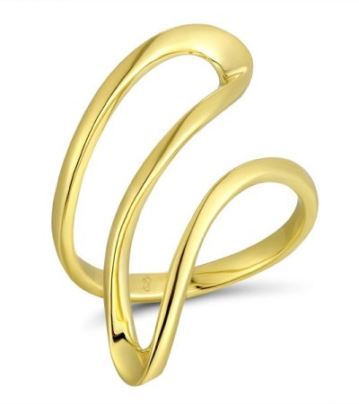 Sterling Silver w/ Yellow Plating Ring  (R310344SNILSY925)