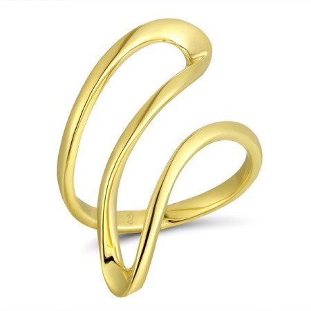 Sterling Silver w/ Yellow Plating Ring  (R310344SNILSY925)