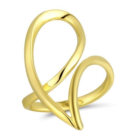 Sterling Silver w/ Yellow Plating Ring  (R310345SNILSY925)