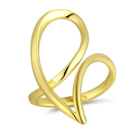 Sterling Silver w/ Yellow Plating Ring  (R310345SNILSY925)