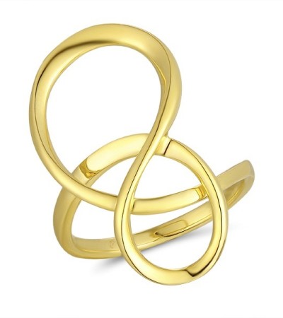 Sterling Silver w/ Yellow Plating Ring  (R310350SNILSY925)