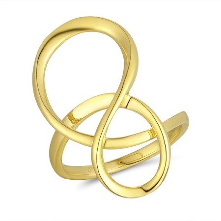 Sterling Silver w/ Yellow Plating Ring  (R310350SNILSY925)