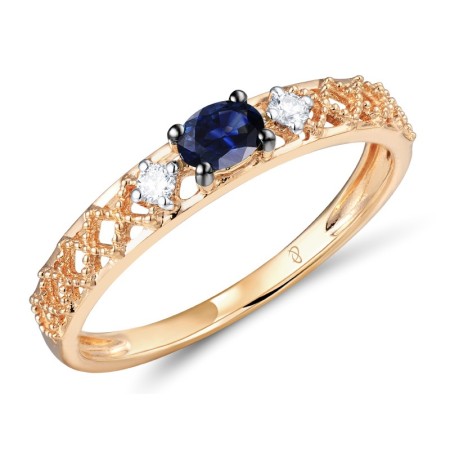 14KRWB Ring Blue Sapphire,Diamond (R310371SAP14KRWB)
