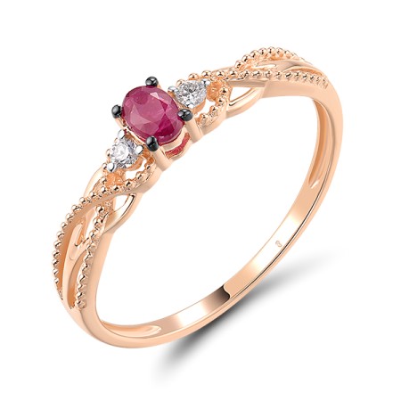 14KRWB Ring Diamond,Ruby (R310374RUY14KRWB)