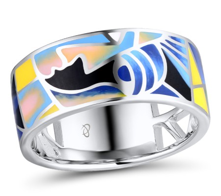 Sterling Silver Ring Enamel (R310448ENASL925) - US 6