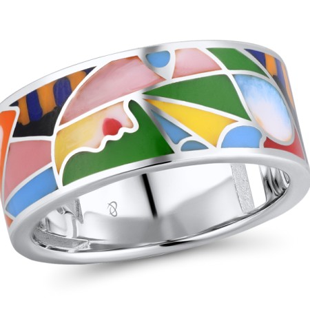 Sterling Silver Ring Enamel (R310449ENASL925) - US 7