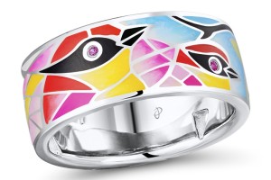 Sterling Silver Ring Created Ruby,Enamel (R310747ENASL925)