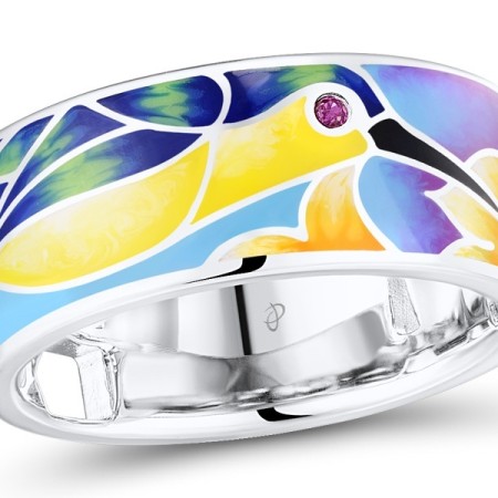 Sterling Silver Ring Created Ruby,Enamel (R310753ENASL925)