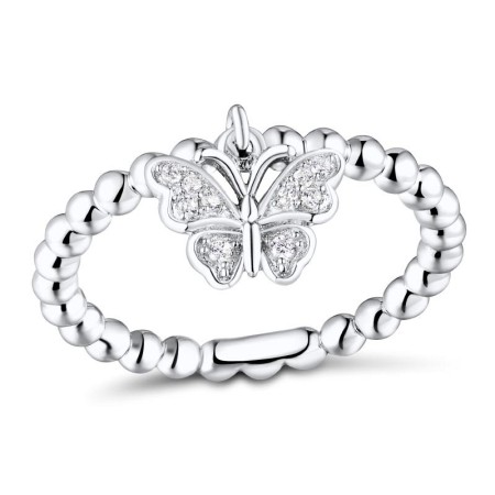 Sterling Silver Ring Created white sapphire (R310771CWSSL925)