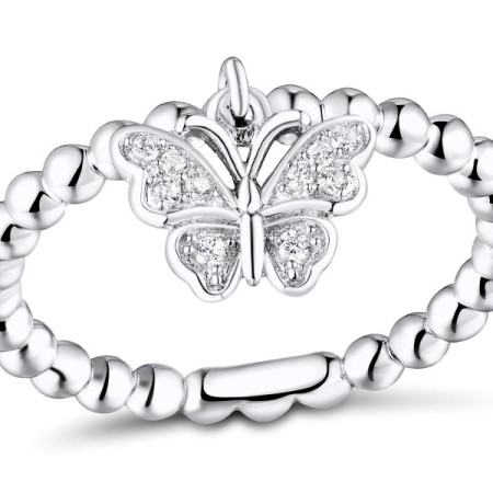 Sterling Silver Ring White Cubic Zirconia (R310771WCZSL925) - US 5