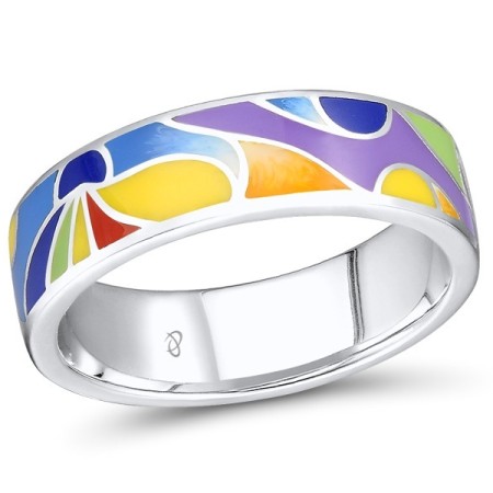 Sterling Silver Ring Enamel (R310823ENASL925)