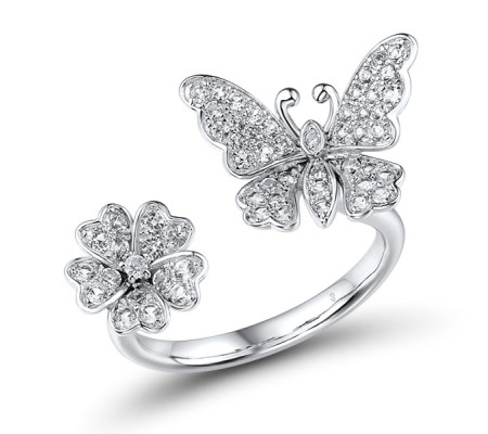 Sterling Silver Ring Created white sapphire (R310834CWSSL925) - US 6.5