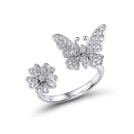 Sterling Silver Ring Created white sapphire (R310834CWSSL925) - US 6.5