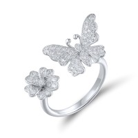 Sterling Silver Ring White Cubic Zirconia (R310834WCZSL925) - US 6