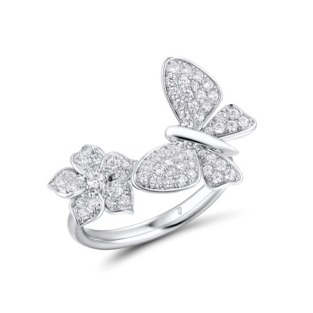 Sterling Silver Ring White Cubic Zirconia (R310835WCZSL925) - US 6