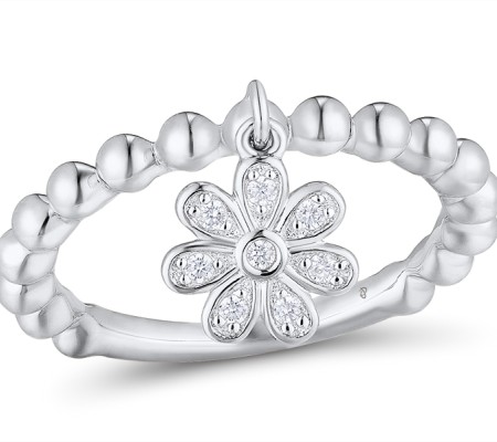 Sterling Silver Ring White Cubic Zirconia (R310963WCZSL925) - US 5