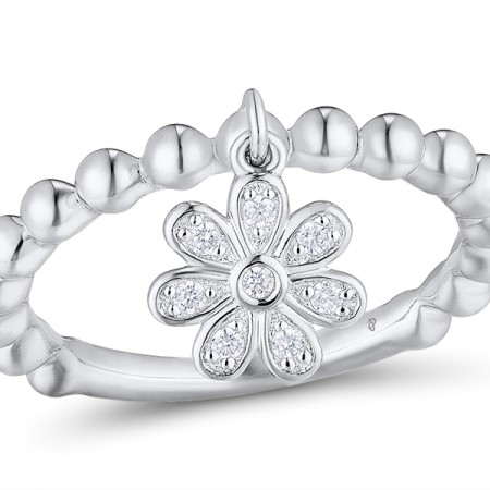 Sterling Silver Ring White Cubic Zirconia (R310963WCZSL925) - US 5