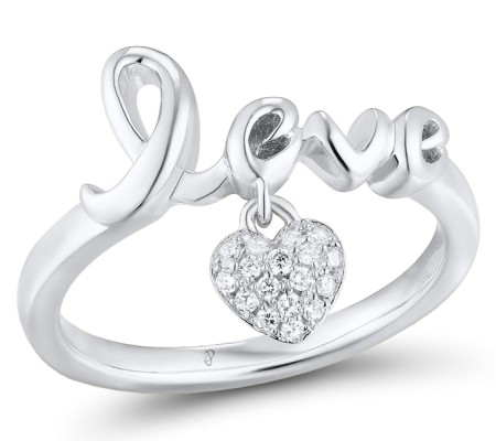 Sterling Silver Ring White Cubic Zirconia (R310975WCZSL925) - US 5