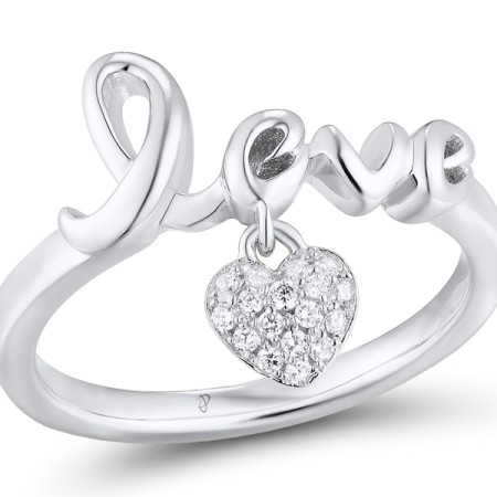 Sterling Silver Ring White Cubic Zirconia (R310975WCZSL925) - US 5