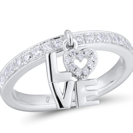 Sterling Silver Ring White Cubic Zirconia (R310976WCZSL925) - US 7