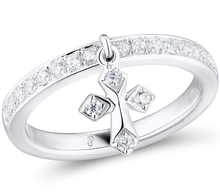 Sterling Silver Ring White Cubic Zirconia (R310977WCZSL925) - US 8