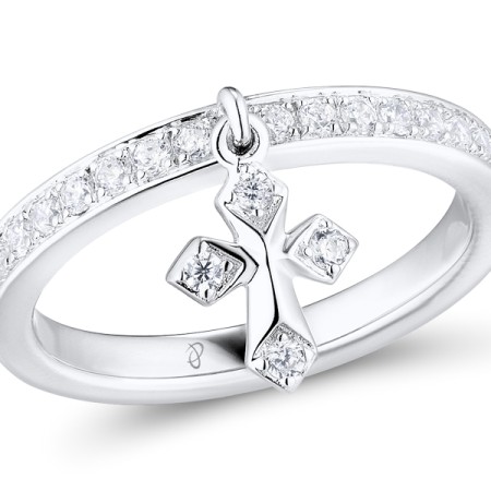 Sterling Silver Ring White Cubic Zirconia (R310977WCZSL925) - US 8