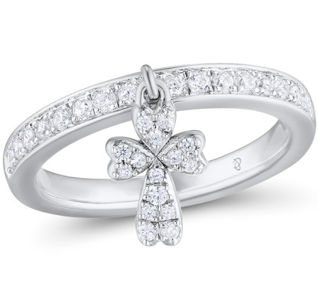 Sterling Silver Ring White Cubic Zirconia (R310978WCZSL925) - US 5