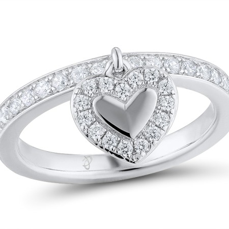 Sterling Silver Ring White Cubic Zirconia (R310979WCZSL925) - US 6