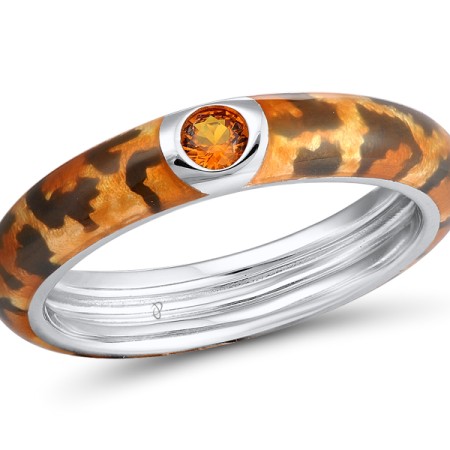 Sterling Silver Ring Enamel,Yellow Nano Cubic Zirconia (Ci (R311202ENASL925) - US 6