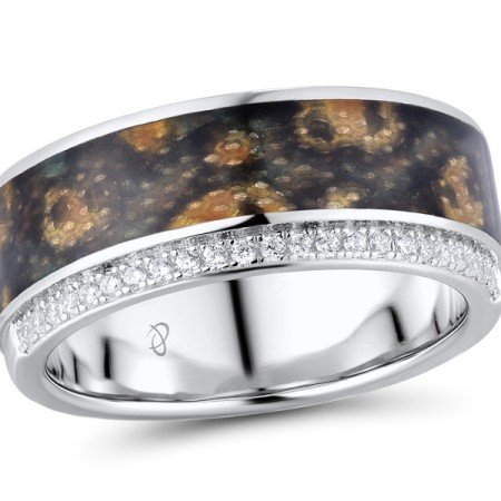 Sterling Silver Ring Enamel,White Cubic Zirconia (R311216ENASL925)