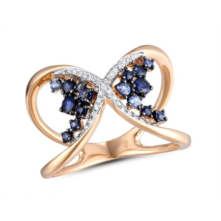 14KRWB Ring Blue Sapphire,Diamond (R311240SAP14KRWB)