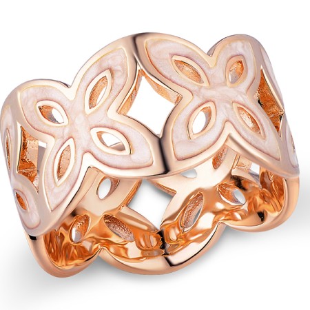 Brass w/ Rose Gold Plating Ring Enamel (R311251EA1BRR) - US 7