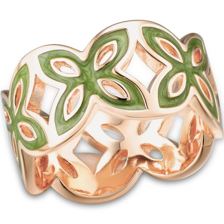 Brass w/ Rose Gold Plating Ring Enamel (R311251EA7BRR) - US 8