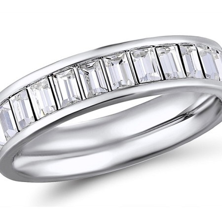 Brass w/ White Gold Plating Ring Swarovski 001 (R311252CCGBRW)