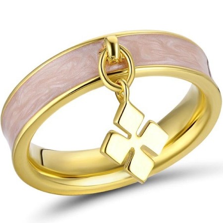 Brass w/ Yellow Gold Plating Ring Enamel (R311255EA1BRY) - US 6