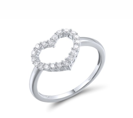 Sterling Silver Ring White Cubic Zirconia (R311710WCZSL925) - US 8