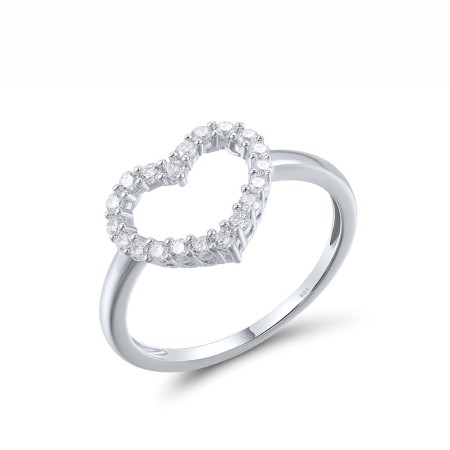 Sterling Silver Ring White Cubic Zirconia (R311710WCZSL925) - US 8