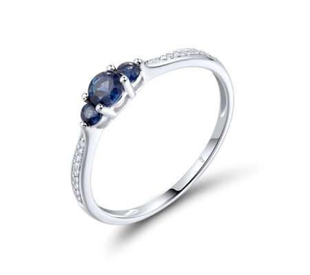 14KW  Blue Sapphire Ring (R311722SAP14KW)